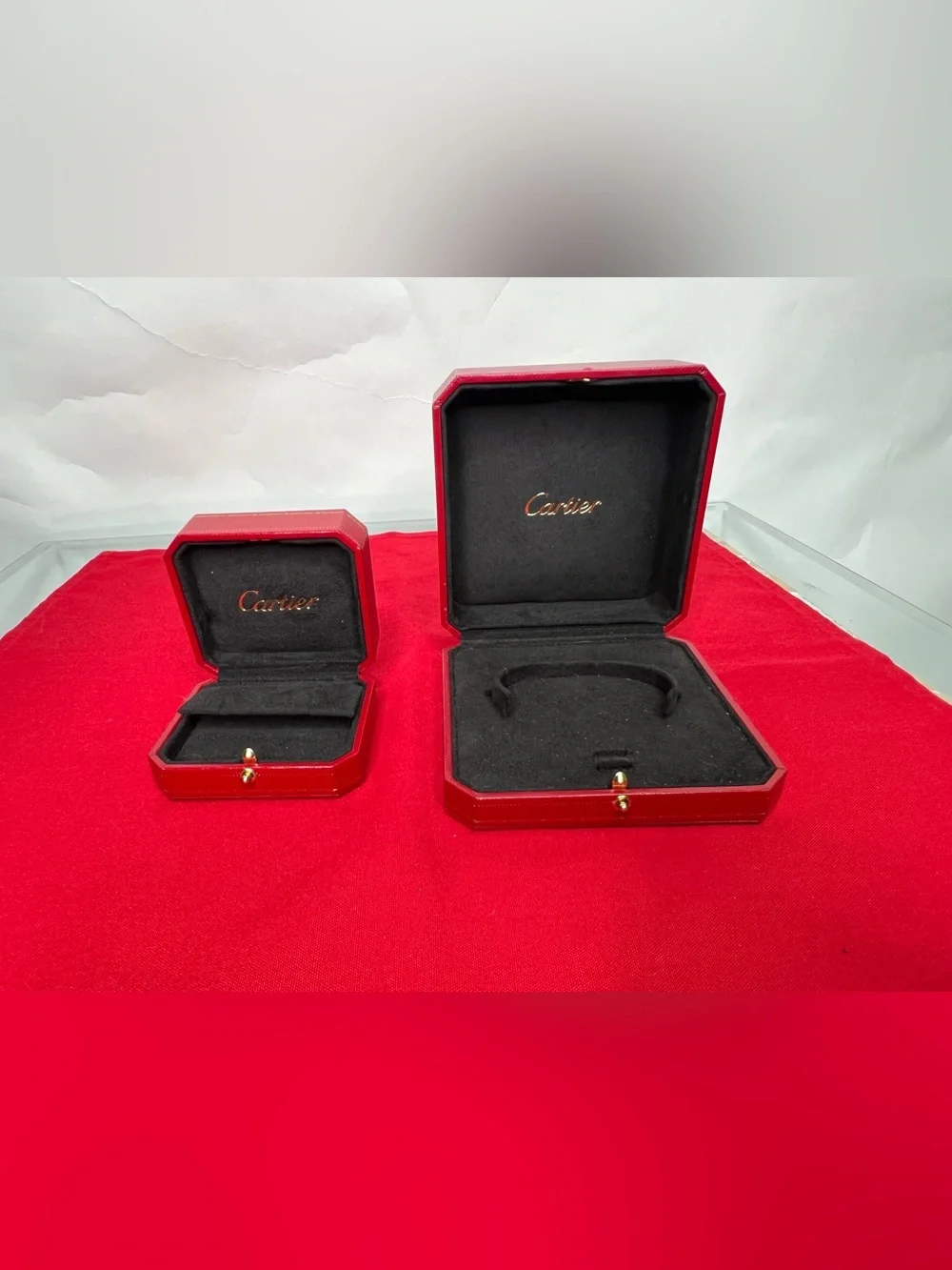 Cartier Boxes Red Gold Black Jewelry Box Set